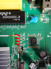 **Photo of PCB with markings**