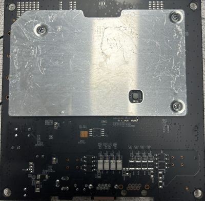Front side of the PCB with the heatsink attached