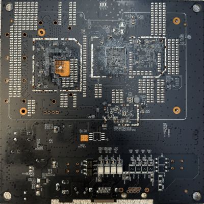 Front side of the PCB with the heatsink attached
