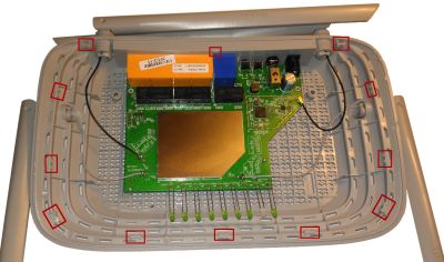 TP-Link Archer C25 v1 - Opened case (bottom)