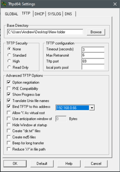 Tftpd Settings For Stock Flash