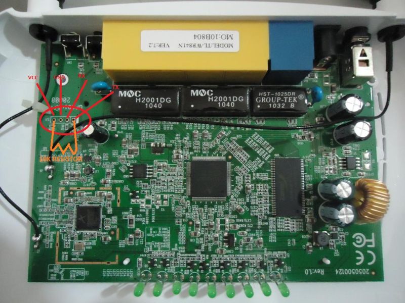 TL-WR841N v7.2 serial pinout
