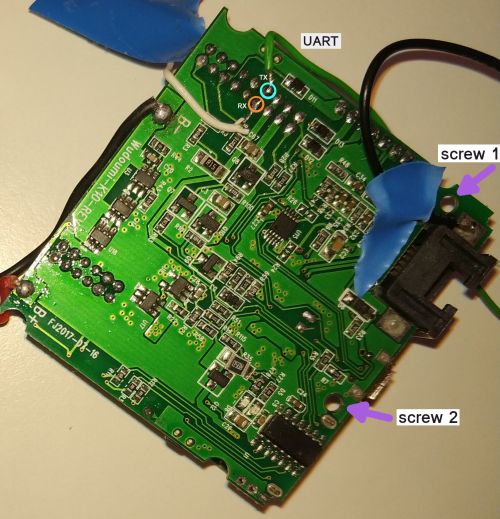 bottom PCB with comments